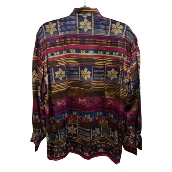 Vintage Escada Silk Button Down Blouse Size 38 - Picture 4 of 6
